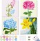 Paint by Number for Adults Beginners, 4 Pack DIY Adult Paint by Number Kits on Canvas Framed, Flowers Color by Numbers Acrylic Oil Painting Number Kits Crafts for Home Wall Decor 8x8inch